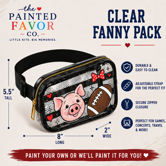 Handpainted Clear Stadium Fanny Pack