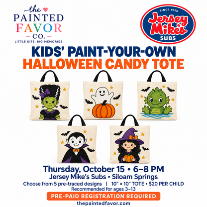 Paint Your Own Halloween Tote @ Jersey Mike's Siloam Springs 8/15 6-8pm