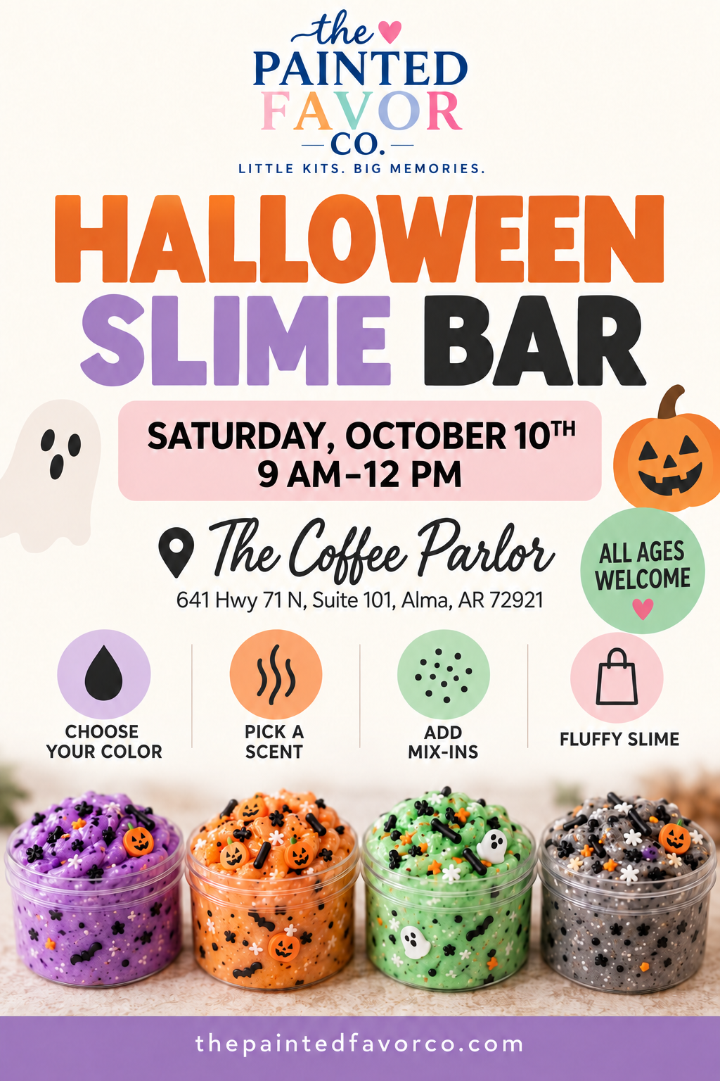Halloween Slime Bar Pop Up @ The Coffee Parlor 10/10 9am-12pm