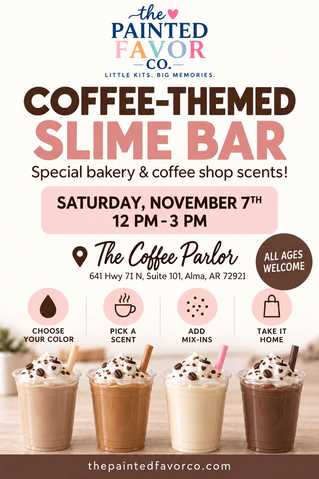 Coffee Slime Bar Pop Up @ The Coffee Parlor 11/7 12-3pm