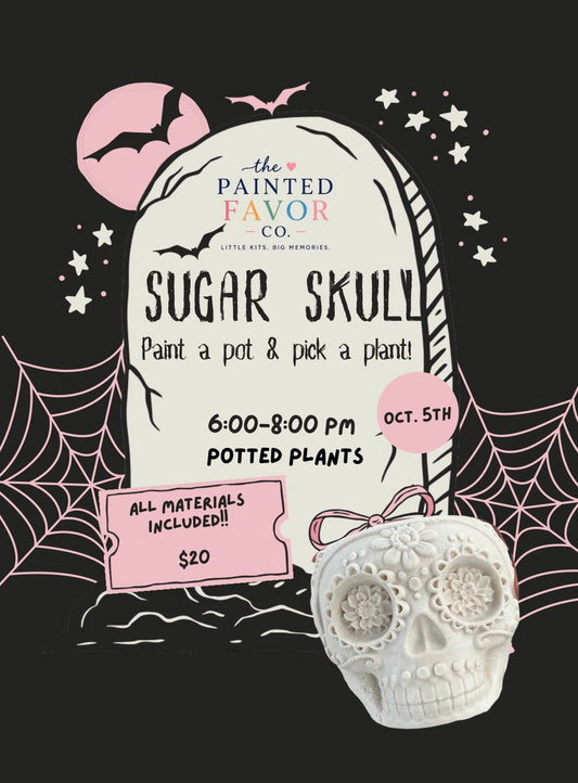 Potted Plants Sugar Skull Pot Painting 10/5 6-8 PM