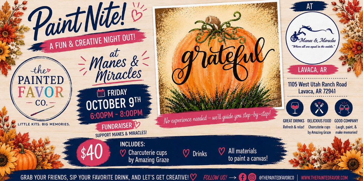 Paint Nite Fundraiser @ Manes & Miracles 10/9 6-8 PM